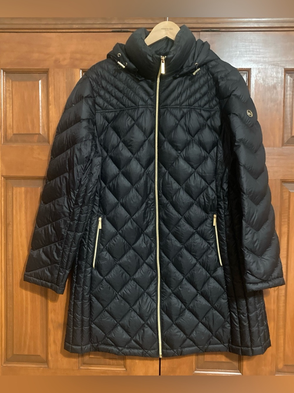 Michael Kors Black Quilted Packable down fill Puffer Coat women’s XL
